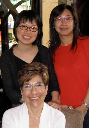 Gail Berenson visiting two of her former graduate students in Taiwan.